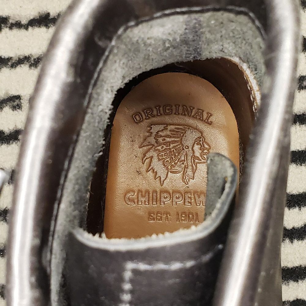 CHIPPEWA Women's Western Boots Vibram Soles Mid Top Black Leather 1901W24 - Picture 4 of 9